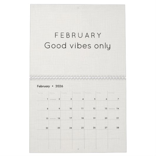 Bright & Colorful Inspiration Wall Calendar Kalender (Feb 2026)