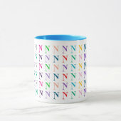 Bright Colorful Kids Personalized Monogram or Age Mok (Midden)