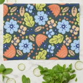 Bright Colorful Modern Pretty Flower Pattern Theedoek (Gevouwen)