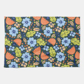 Bright Colorful Modern Pretty Flower Pattern Theedoek (Horizontaal)