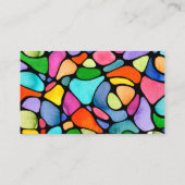 Bright Colorful Neurographic Watercolor Art Visitekaartje (Achterkant)