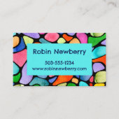 Bright Colorful Neurographic Watercolor Art Visitekaartje (Voorkant)