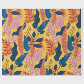 Bright colorful pattern with tropical leaves,  ber cadeaupapier (Vlak)