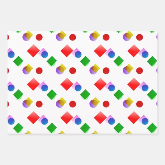 Bright Colorful Pink and Blue Wrapping Paper (Voorkant)