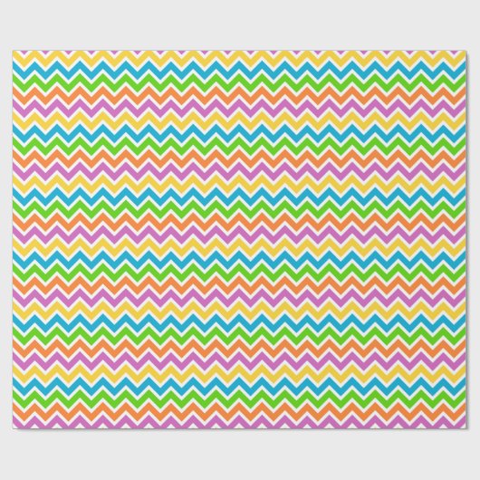 Bright Colorful Rainbow Chevron Pattern Cadeaupapier (Vlak)