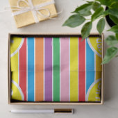 Bright Colorful Rainbow Striped Birthday Age Tissuepapier (Geschenk)