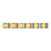Bright Colorful Rainbow Striped Custom Age Satijnen Lint (Voorkant)
