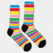 Bright Colorful Rainbow Striped Sokken (Rechts)