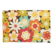 Bright Colorful Retro Cute Floral Pattern Kussensloop (Voorkant-Links)