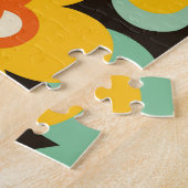 Bright Colorful Retro Cute Floral Pattern Legpuzzel (Zijkant)