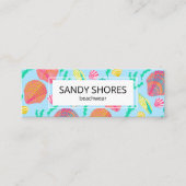 Bright Colorful Seashells Pattern CUSTOM HANG TAG Mini Visitekaartje (Voorkant)