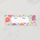 Bright Colorful Seashells Pattern CUSTOM HANG TAG Mini Visitekaartje (Achterkant)