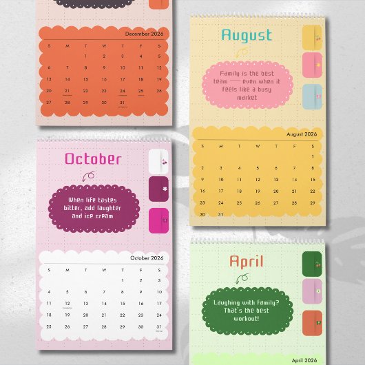 Bright Colors & Cheerful Inspiration Calendar Kalender