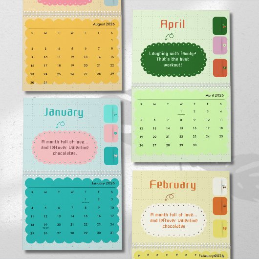 Bright Colors & Cheerful Inspiration Calendar Kalender