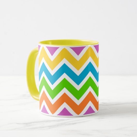 Bright Colors Chevron Mok (Voorkant links)