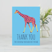 Bright colors giraffe thank you card bedankkaart (Staand voorkant)