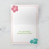 Bright Colors Island Luau Mahalo Dank u wel Kaart (Binnen)