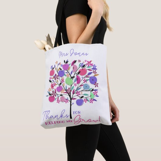Bright colourful apple tree helping me grow tote b tote bag (Dichtbij)