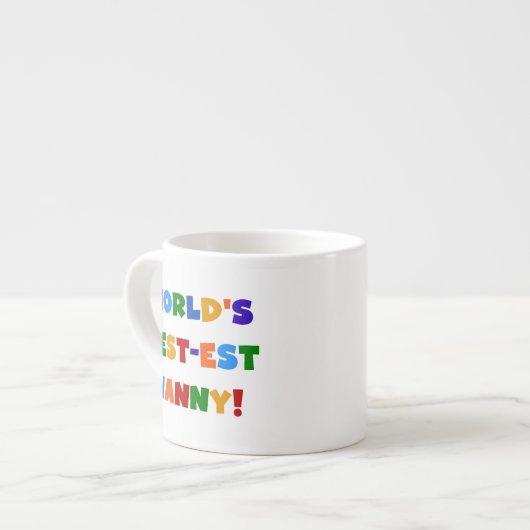 Bright Colours World's Best Nanny Gifts Espresso Kop (Links)