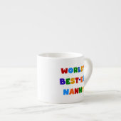 Bright Colours World's Best Nanny Gifts Espresso Kop (Voorkant rechts)