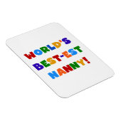 Bright Colours World's Best Nanny Gifts Magneet (Rechterzijde)