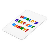 Bright Colours World's Best Nanny Gifts Magneet (Linkerzijde)