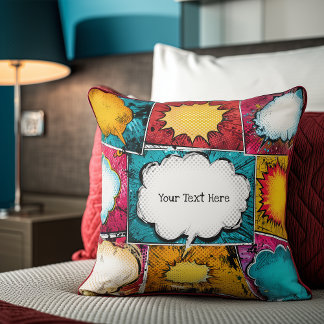 Bright Comic Book Pop Art Kussen