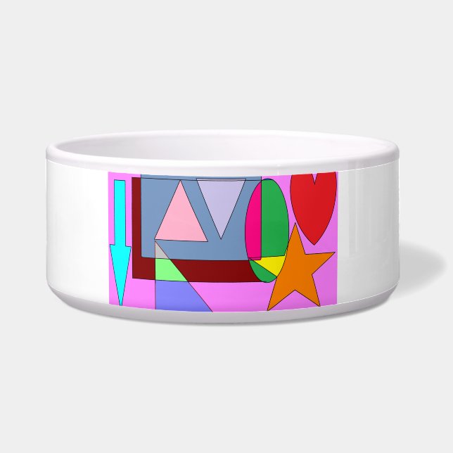 Bright Contemporary Pop Art Voerbakje (Voorkant)