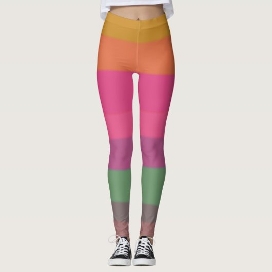  Bright Cool Kleurrijke Meisjes Leggings (Voorkant)