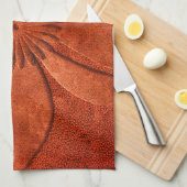 Bright Copper Look Getextureerde Bloem Theedoek (Quarter Fold)