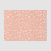 Bright Coral Peach Cream Giraffe Spot Decoupage Tissuepapier (Voorkant)