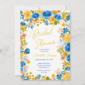 Bright country wilde bloemen script vrijgezellenfe kaart (Voorkant)