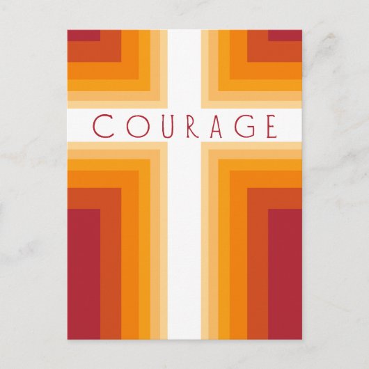 Bright Courage Cross Briefkaart (Voorkant)