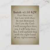 Bright Crackle Fist - Jesaja 41:10 KJV Kaart Box Visitekaartje (Achterkant)