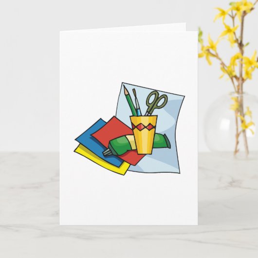 Bright Craft Supplies Colorful Art Tools Kaart (Gele Bloem)