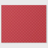 Bright Cranberry Red Diagonal Plaid Cadeaupapier (Vlak)