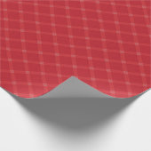 Bright Cranberry Red Diagonal Plaid Cadeaupapier (Hoek)