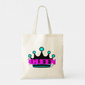 Bright Crown Graphic Roze Bold Sparkly Queen Tote Bag (Achterkant)