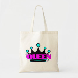 Bright Crown Graphic Roze Bold Sparkly Queen Tote Bag