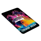 Bright Cruiseschip met Palm Trees Magnet Magneet (Rechterzijde)