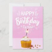 Bright Cupcake Happy Birthday Wenskaart Bedankkaart (Voorkant)