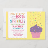 Bright Cupcake Sprinkles Birthday Kaart (Voorkant)