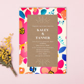 Bright Cutouts Cardstock Abstract bruiloft Kaart