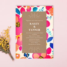 Bright Cutouts Cardstock Abstract bruiloft