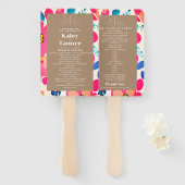 Bright Cutouts Cardstock Geïnspireerde bruiloft Handwaaier (Voorkant en achterkant)