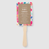 Bright Cutouts Cardstock Geïnspireerde bruiloft Handwaaier (Voorkant)