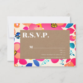 Bright Cutouts Wedding RSVP Kaartje
