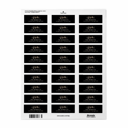 Bright Dagen EDITABLE COLOR Holiday Address Label (Full Sheet)