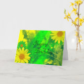 Bright Daisies Birthday Kaart (Gele Bloem)