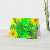 Bright Daisies Birthday Kaart (Voorkant)